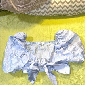 Super cute blue crop top